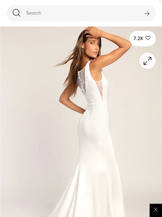 Lulus Dresses & Skirts - White Sleeveless Lace-Panel Wedding Dress